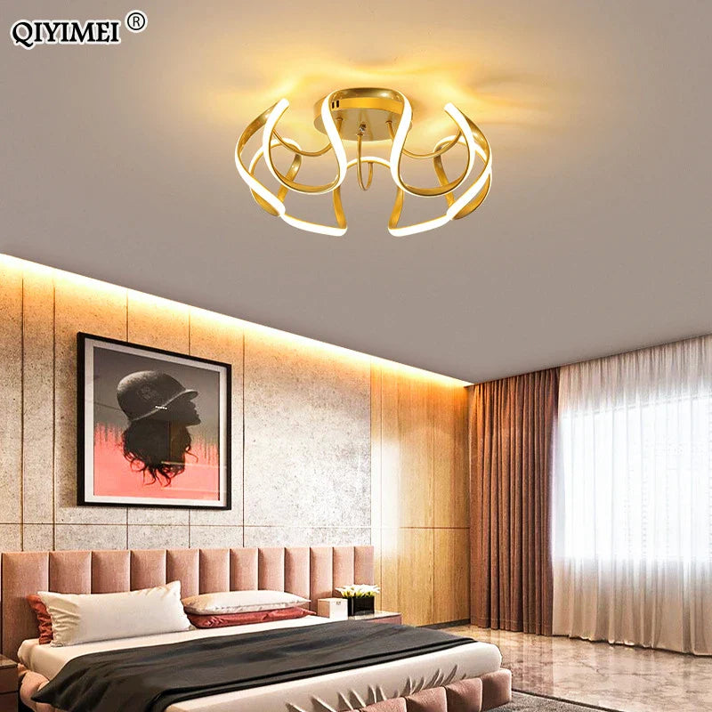 Afralia™ LED Chandelier Modern Indoor Lighting for Living Room Study Parlor Bedroom