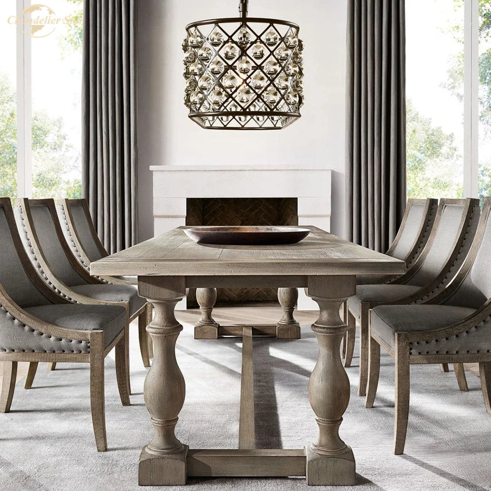 Afralia™ Glass Drop Chandelier Pendant Lights for Living Dining Room