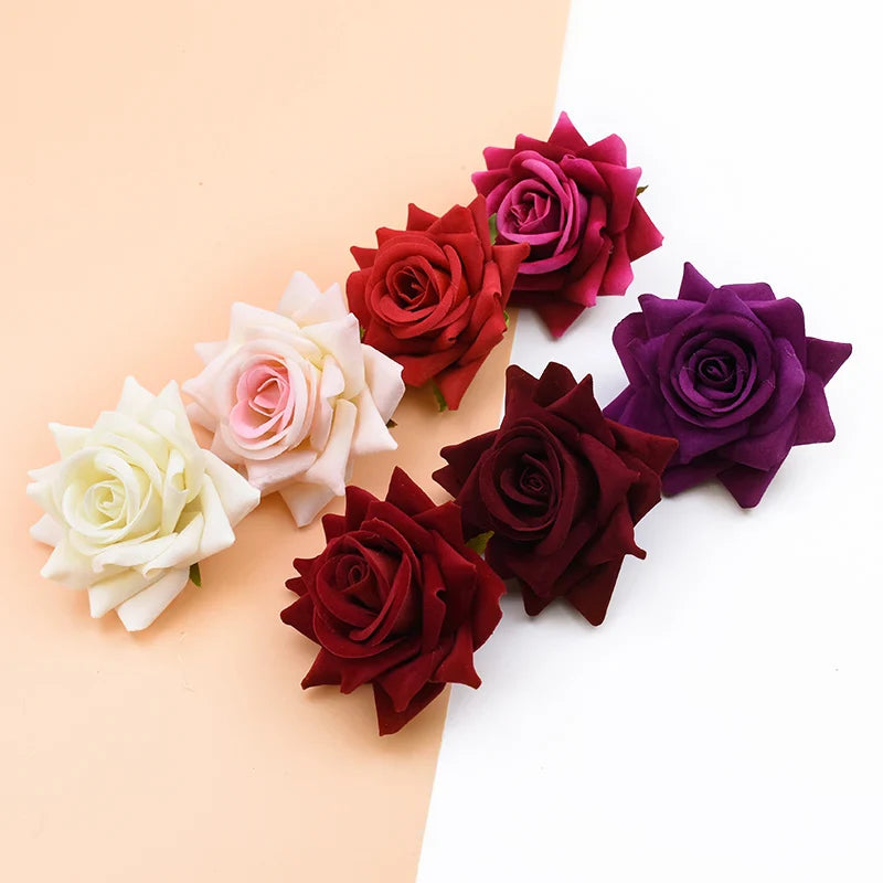 Afralia™ Roses Artificial Flowers Home Wedding DIY Gifts Box Scrapbook Decor Accessories