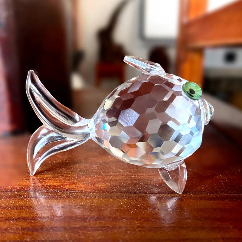 Afralia™ Goldfish Glass Miniature Sculpture for Modern Home Decor & Gifts