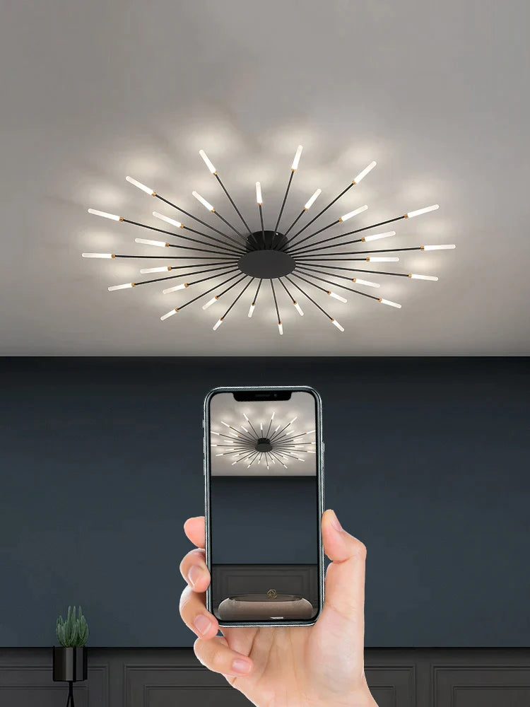 Afralia™ Firework Ceiling Lamp: Nordic Minimalist Luxury Lighting for Living Room Bedroom Study