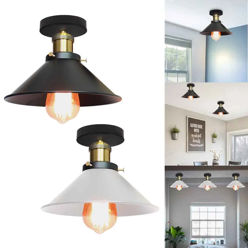 Afralia™ Vintage Industrial Ceiling Light for Home Living Room Decor