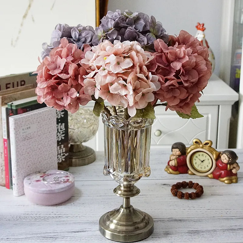 Afralia™ Hydrangea Branch Silk Flower High Quality Fake Party Room Decor