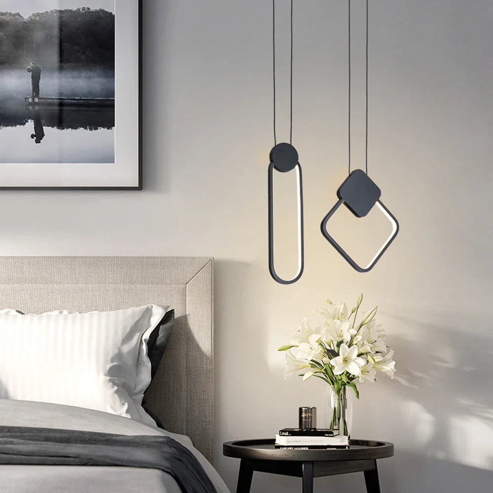 Afralia™ Modern 12W Aluminum LED Pendant Lamp for Kitchen Restaurant Bar Living Room