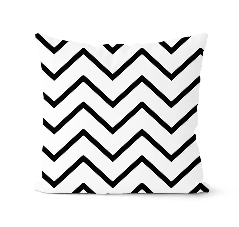 Afralia™ Geometric Black & White Pillowcase Set – Home Sofa Decoration Cushion