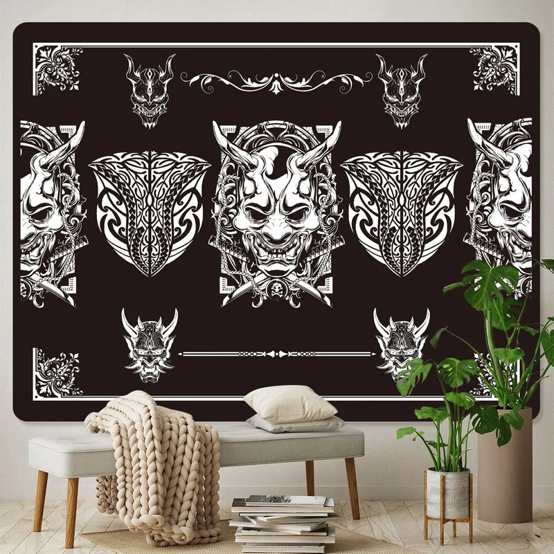 Afralia™ Viking Symbol Tapestry: Bohemian Art Home Decoration and Yoga Mat