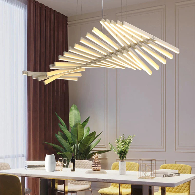 Afralia™ Modern LED Chandelier with Dimmable Control - Stylish Lighting for Home and Hotel