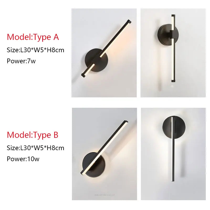 Afralia™ Modern LED Wall Sconce Light for Bedroom Living Room Kitchen