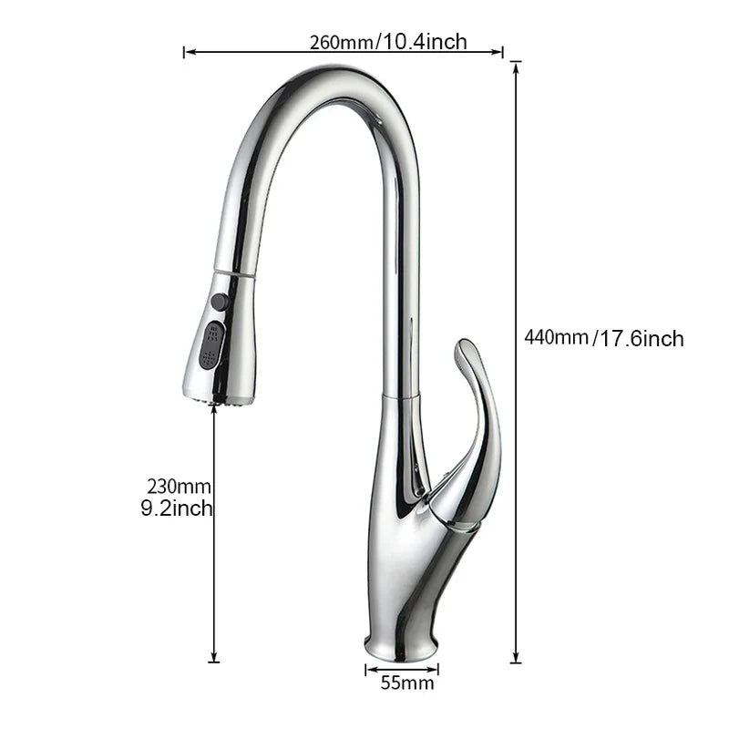 Afralia™ Black Touch Sensor Kitchen Faucet: Pull Out, Sensitive Control, Mixer Tap