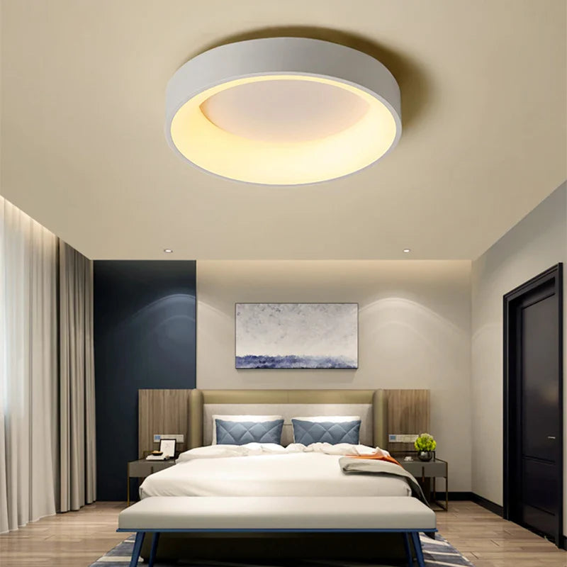 Afralia™ Modern LED Ceiling Lamp for Living Room, Bedroom, Study - Grey or White