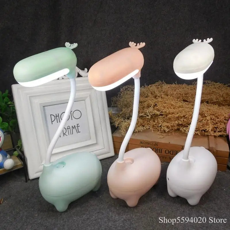 Afralia™ Elk Night Lamp: Cute Animal LED Desk Lamp for Children's Bedroom