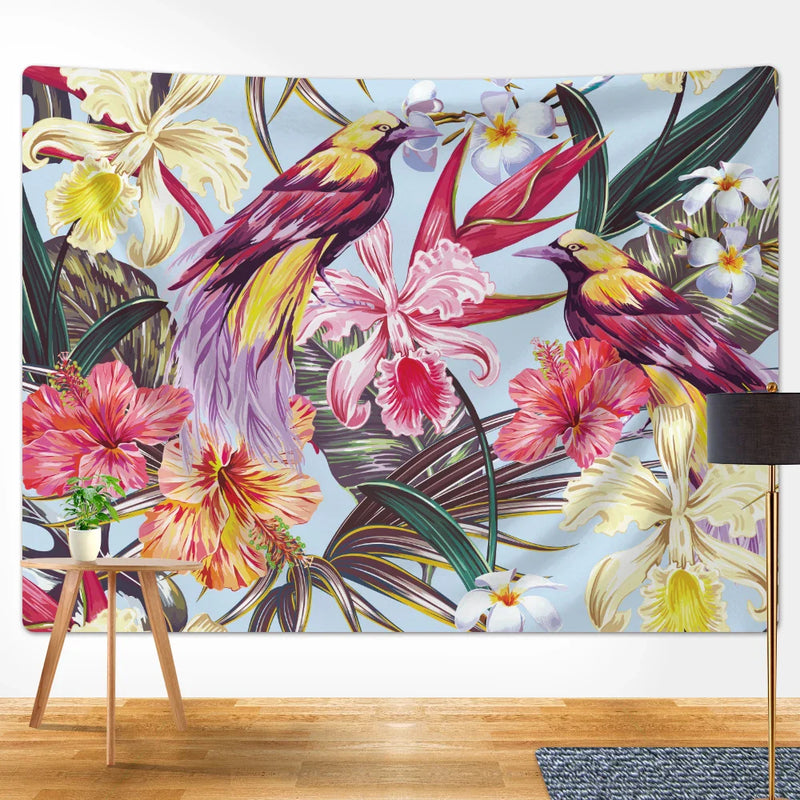 Animal Floral Wall Hanging | Boho Hippie Bedroom Decor | Afralia™ Home Tapestry