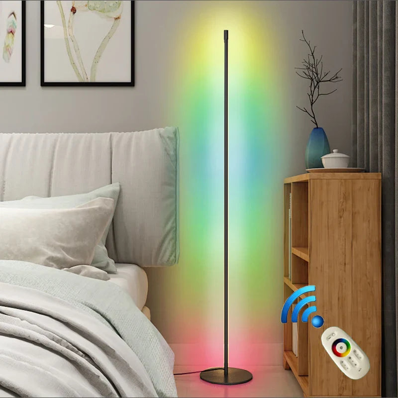 Afralia™ LED Cylindrical Floor Lamp Industrial Bedroom Standing Light