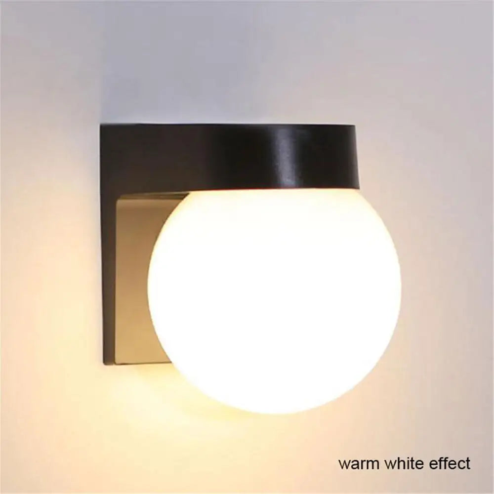 Afralia™ Vintage Acrylic Outdoor Wall Lamp for Garden and Balcony