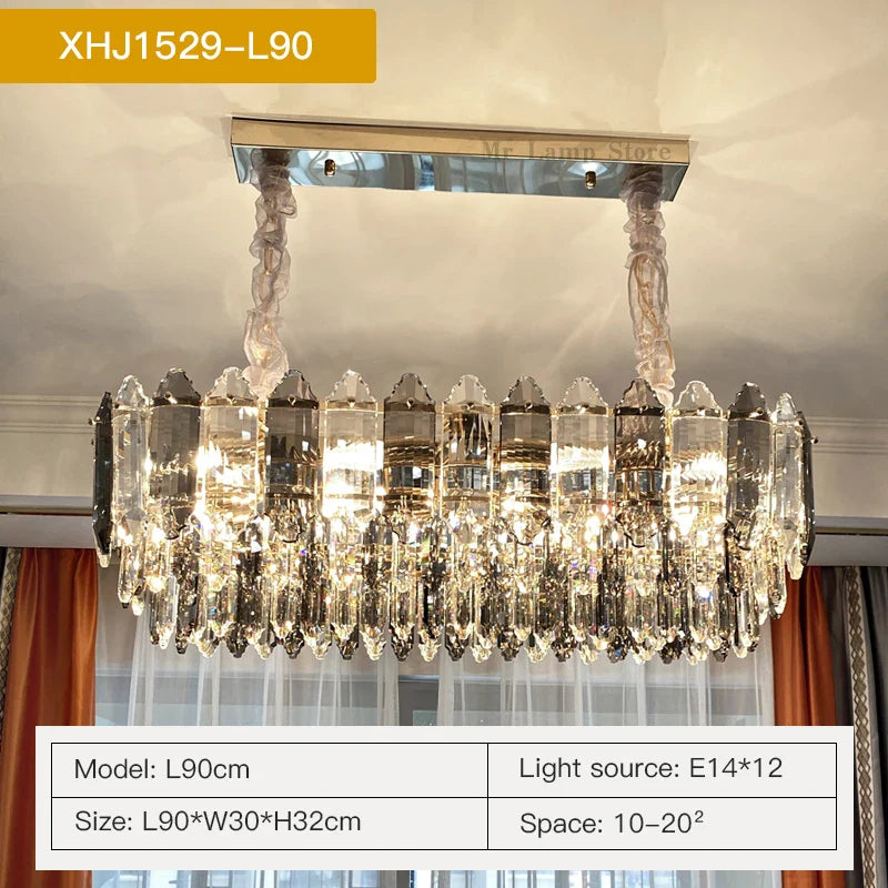 Afralia™ Crystal Chandelier: Post Modern Luxury Living Room Light