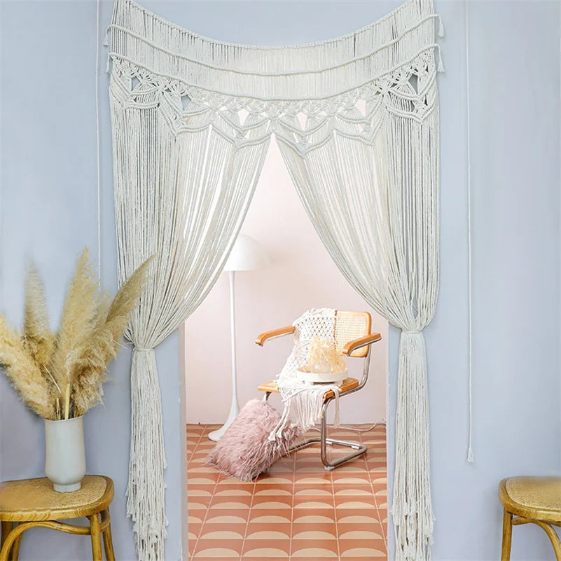 Afralia™ Bohemian Cotton Macrame Wall Hanging 130*180cm