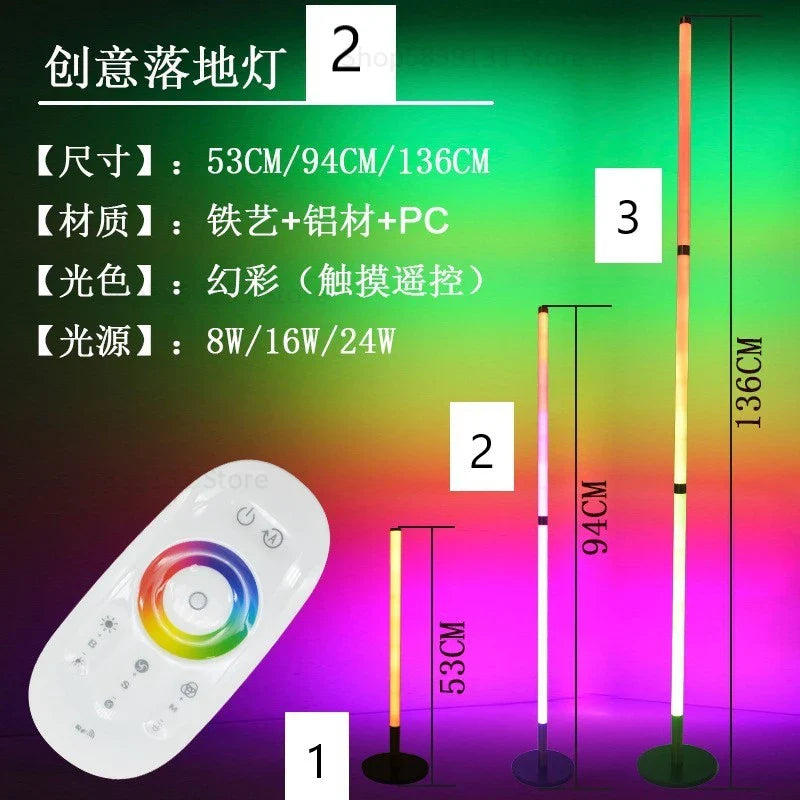 Afralia™ Modern Nordic Corner Floor Lamp for Vibrant Living Room Decor