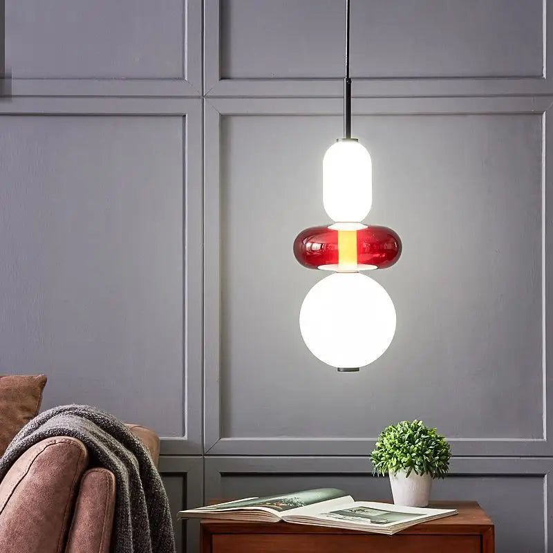 Afralia™ Colorful Glass Ball Pendant Lights Modern LED Lamps for Home and Hospitality