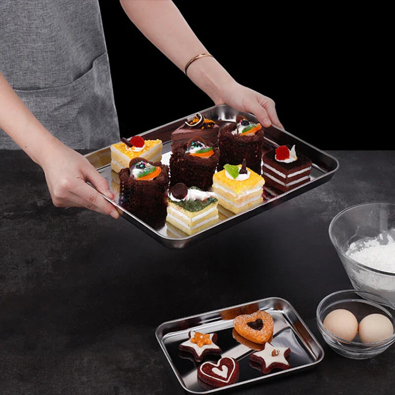 Stainless Steel Grilled Fish Tray by Afralia™: Multi-Use Food Storage Container