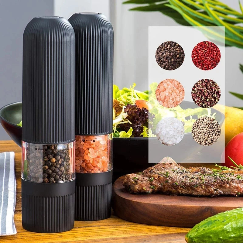 Afralia™ Automatic Salt Pepper Grinder | Electric Spice Mill for Seasoning Adjustable Coarseness