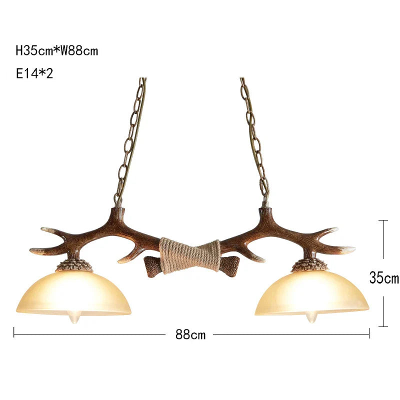 Afralia™ Antler Resin Chandelier: Nordic Pendant Light for Living/Dining Room, Bar, Cafe