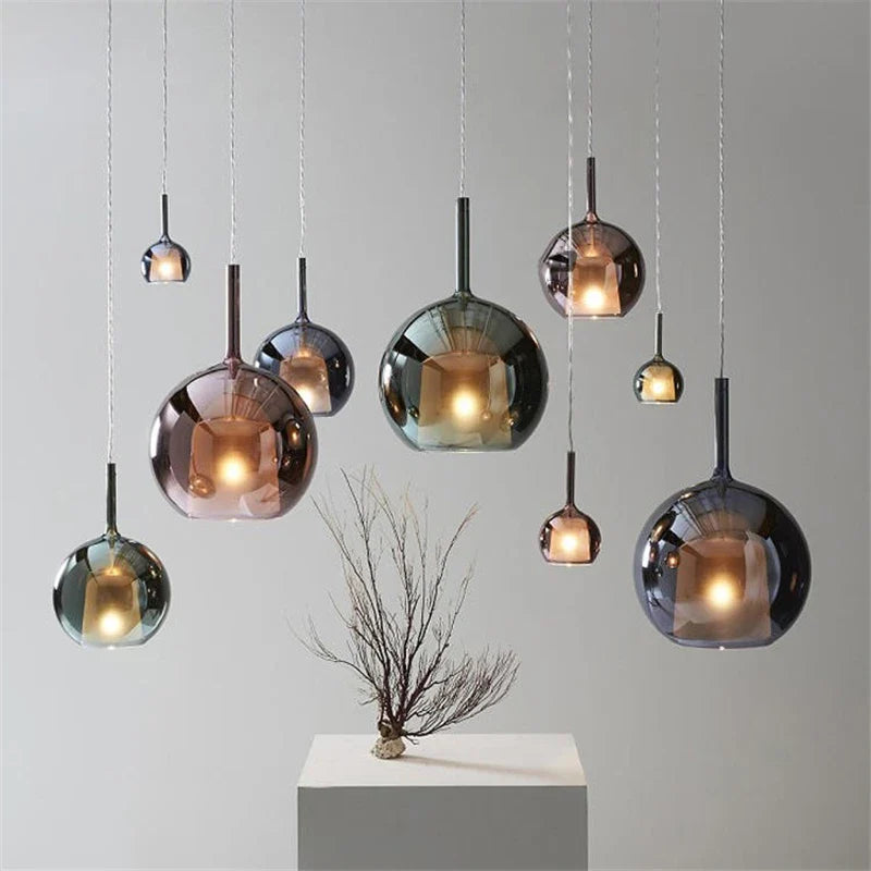 Nordic Glass Pendant Lights by Afralia™ - Modern Indoor Lighting for Home Decor