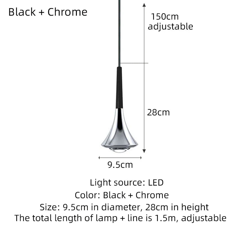 Afralia™ Rain Chrome Pendant Light for Dining Room Minimalism Decor Kitchen Loft