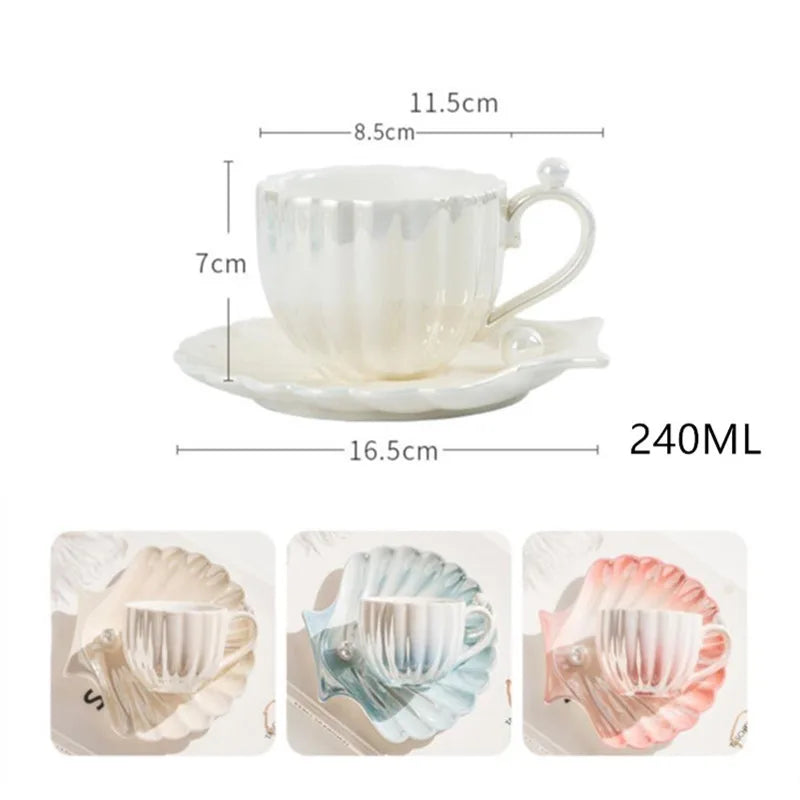 Afralia™ Luxury Ceramic Coffee Cup Set Top-grade Porcelain Mug Tea Cup Gift Drinkware