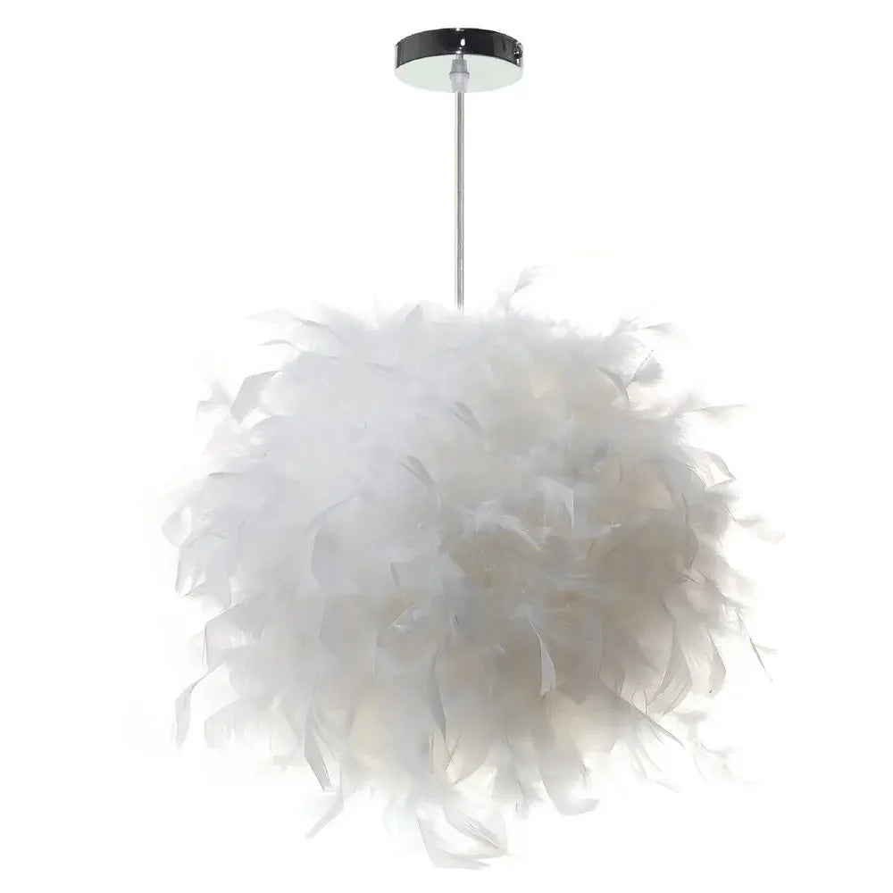 Afralia™ Feather Pendant Light: Romantic Bedroom Living Room Suspension Lamp