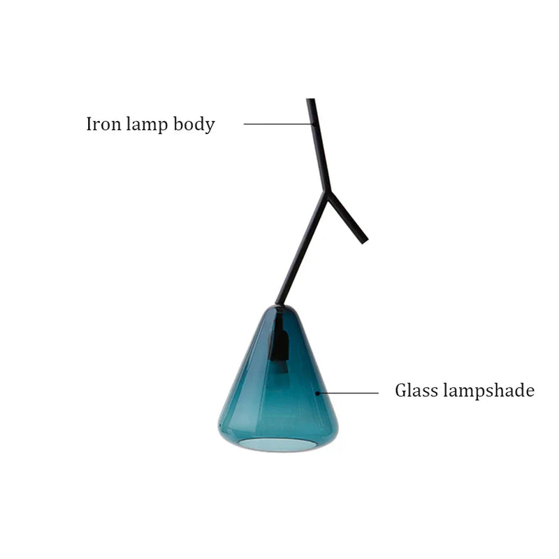 Afralia™ Glass Pendant Lights: Modern LED Nordic Branch Design Hanging Lamp