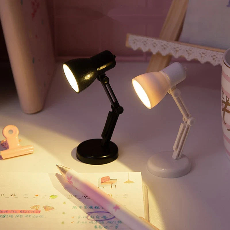 Afralia™ Mini Foldable Book Clip Lamp Warm Light Eye Protection Table Lamp