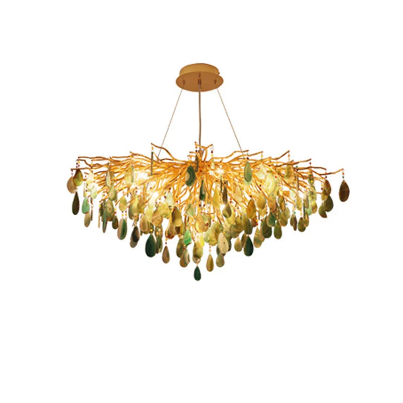 Afralia™ Agate Designer LED Chandelier for Dining & Foyer Room