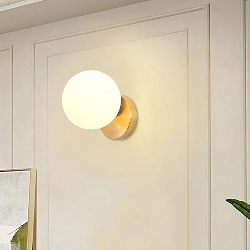 Afralia™ Glass Ball Wall Lamp: Modern Minimalist Nordic Style, Luxury Bedroom Lighting