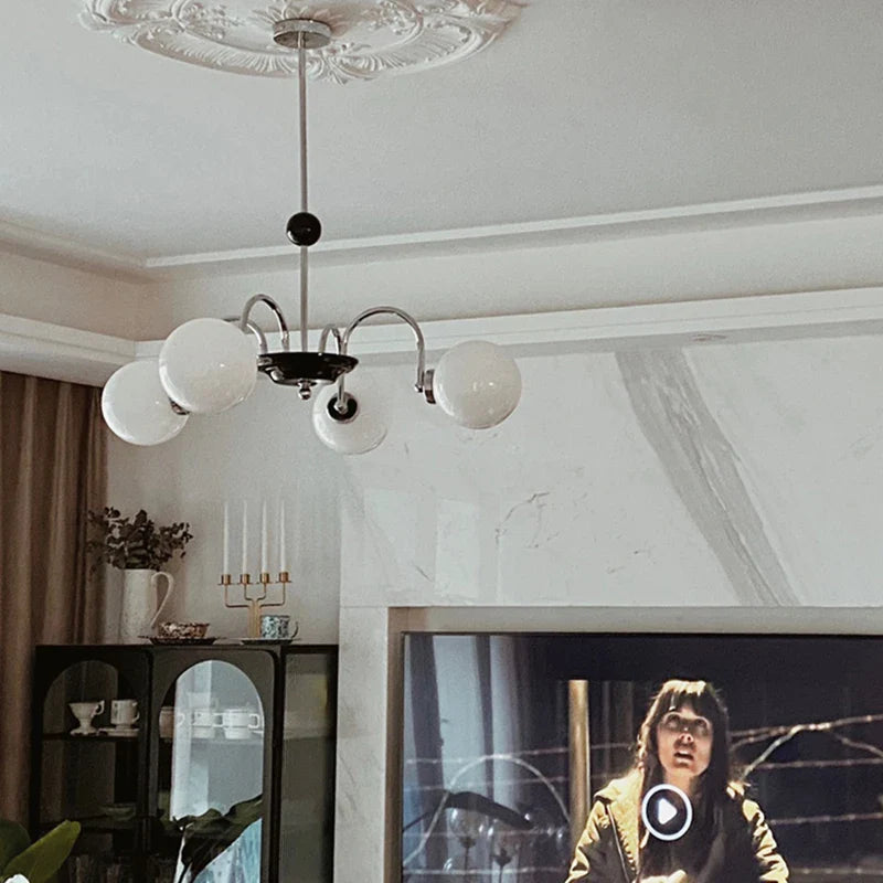 Afralia™ Glass Ball Chandelier: Luxury Nordic Living Room Lighting in Gold/Chrome