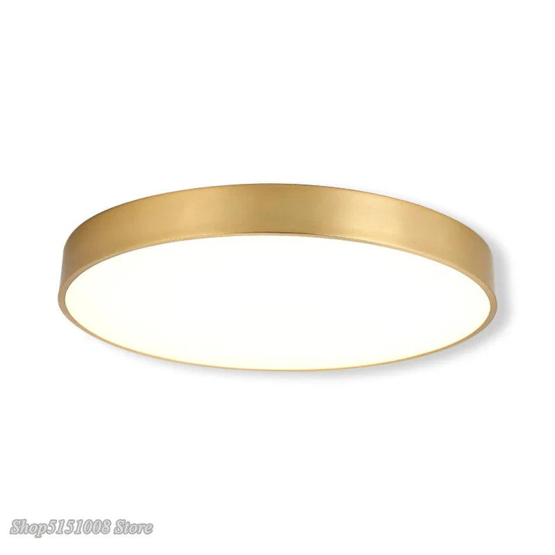 Afralia™ Gold Acrylic LED Ceiling Light - Modern Ultra-Thin Surface, Nordic Design