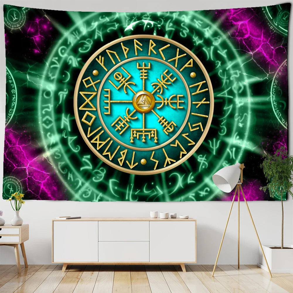 Afralia™ Psychedelic Reaper Wall Tapestry Mystery Decor for Witchcraft Room