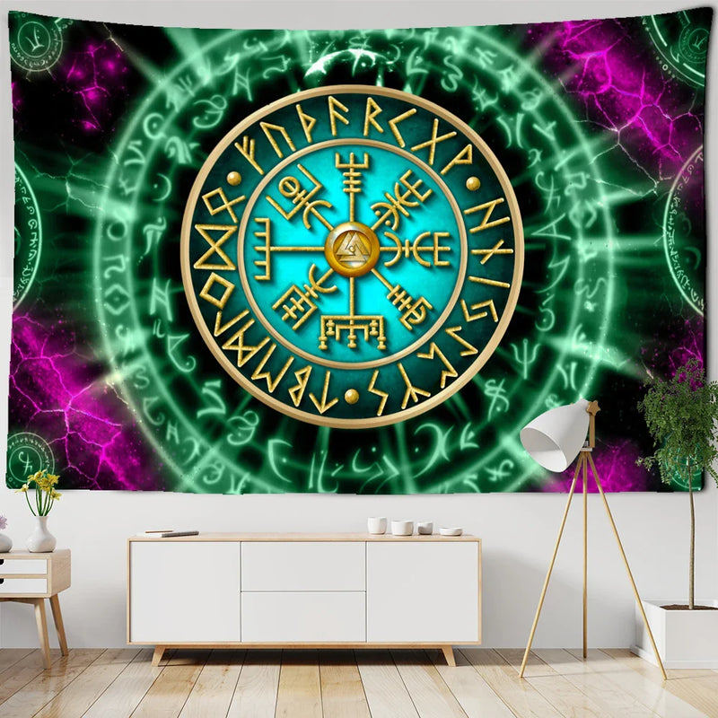 Afralia™ Psychedelic Reaper Wall Tapestry Mystery Decor for Witchcraft Room