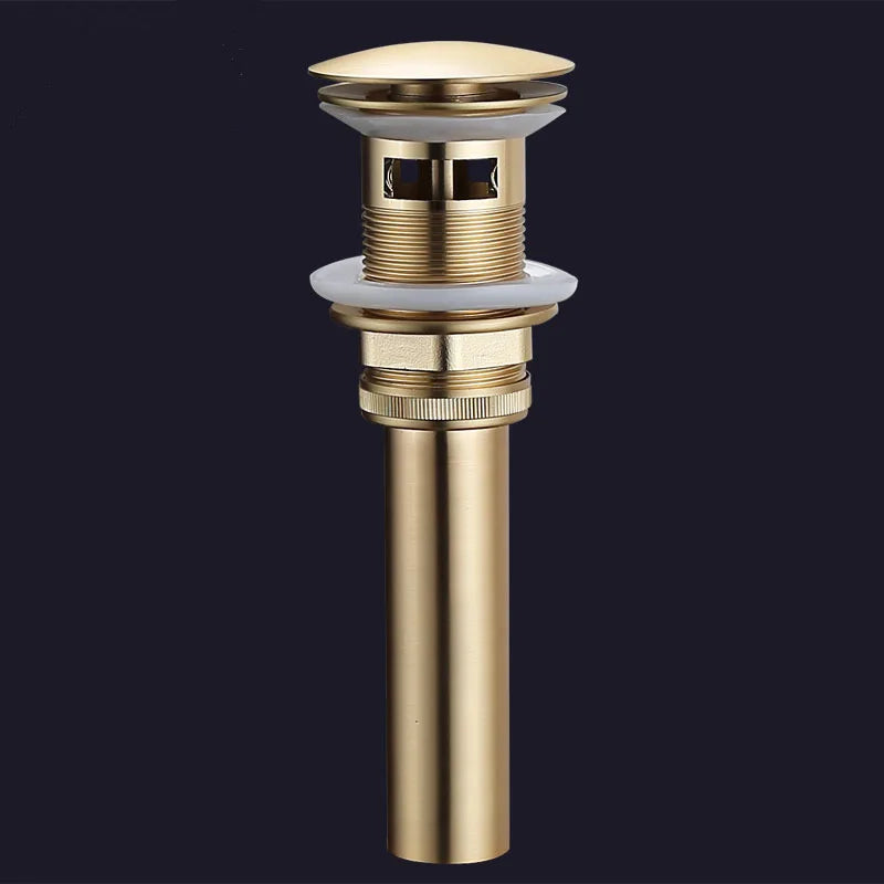 Afralia™ Brushed Gold Vessel Sink Pop-Up Drain Assembly Kit