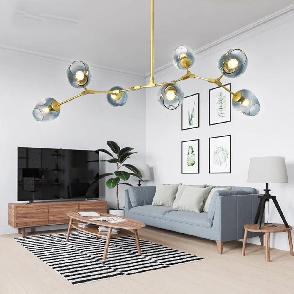 Afralia™ Modern Nordic Glass Chandelier for Home Decoration