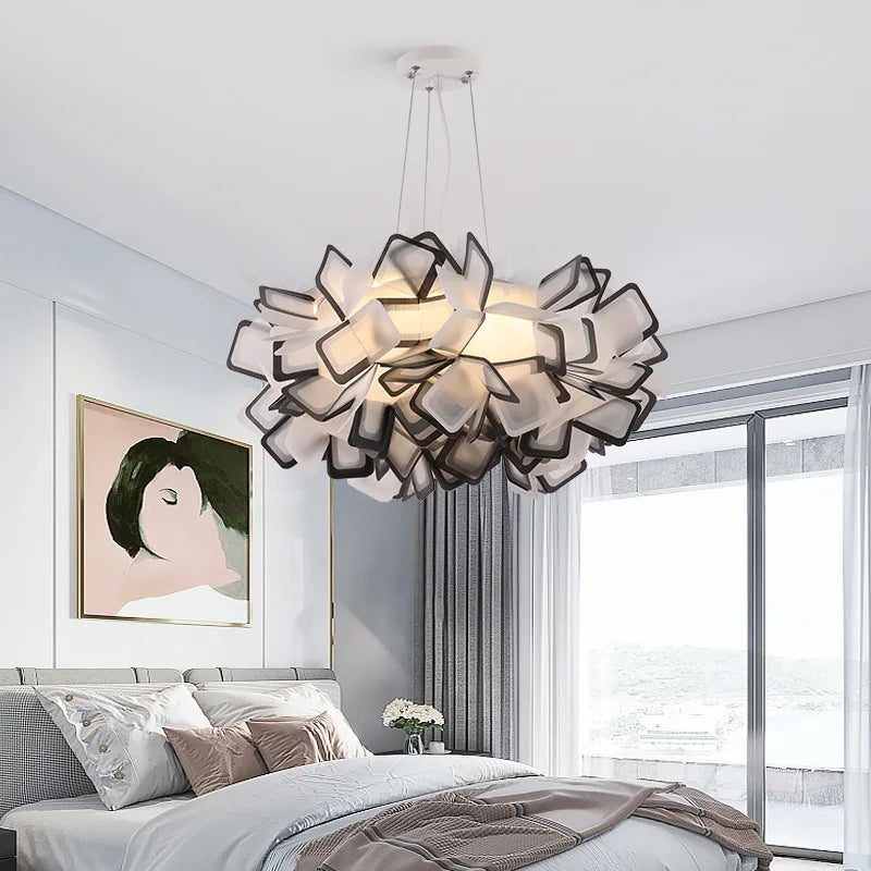 Afralia™ LED Flower Ceiling Pendant Lamp for Living Room Bedroom