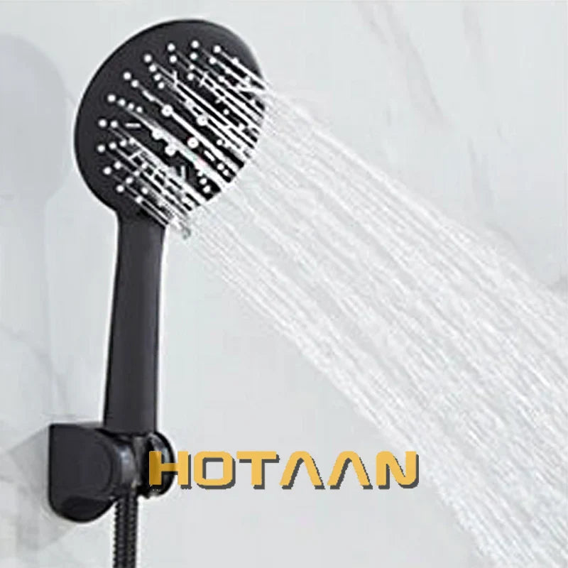 Afralia™ Matte Black Round Shower Head for Water Saving and Luxurious Bath Experience.