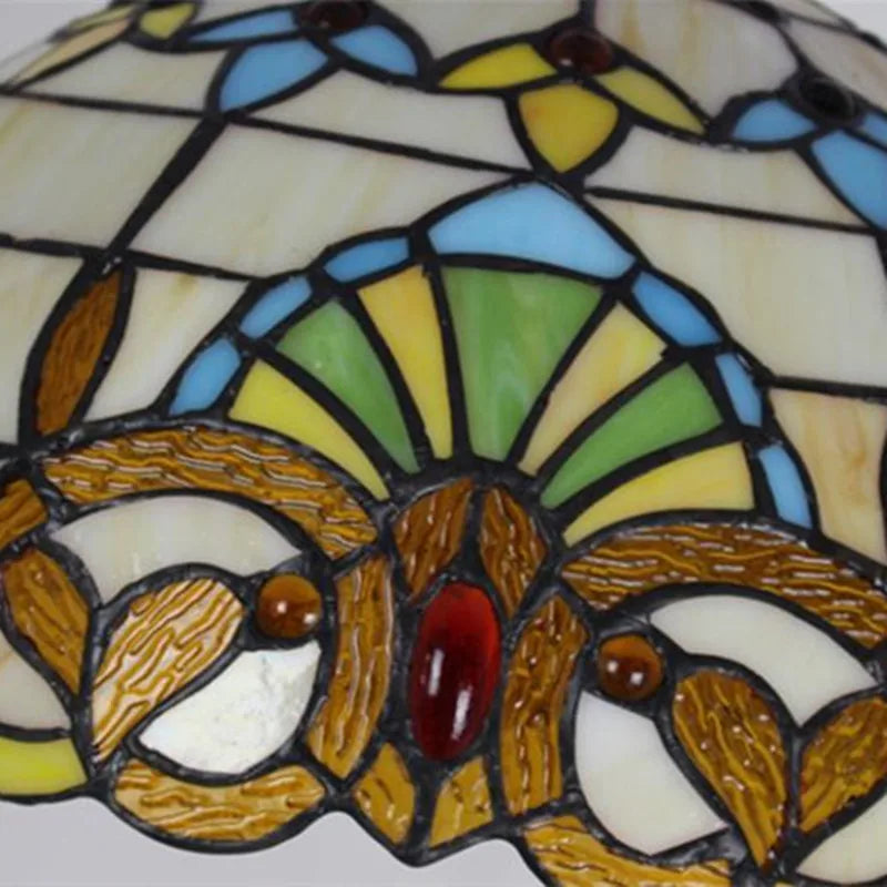 Afralia™ Nordic Tiffany Peacock Chandelier Glass Lamp for Home Decor