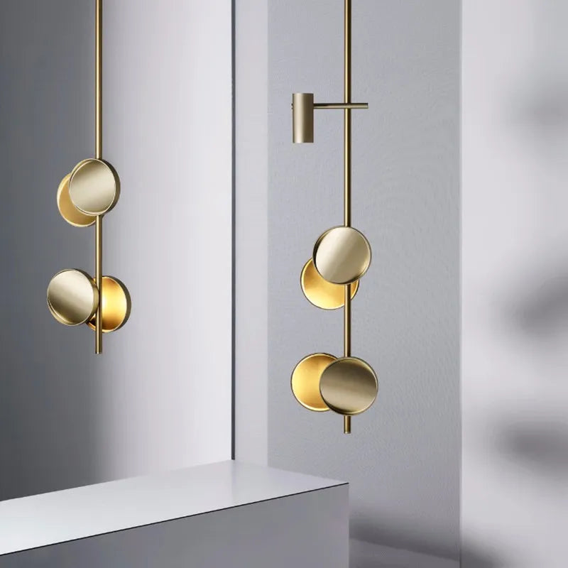 Afralia™ Nordic Chandelier Art Lighting Beauty Salon Creative Cilon Disc Luxury Wall Lamp