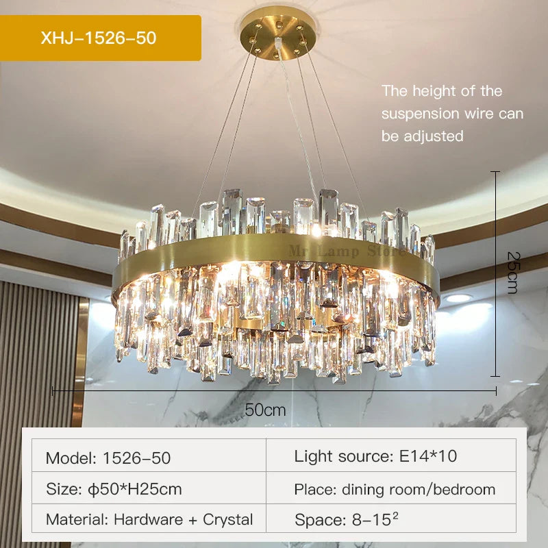 Afralia™ Luxury Crystal Chandelier: Elegant, Simple, High-end Lighting Solution