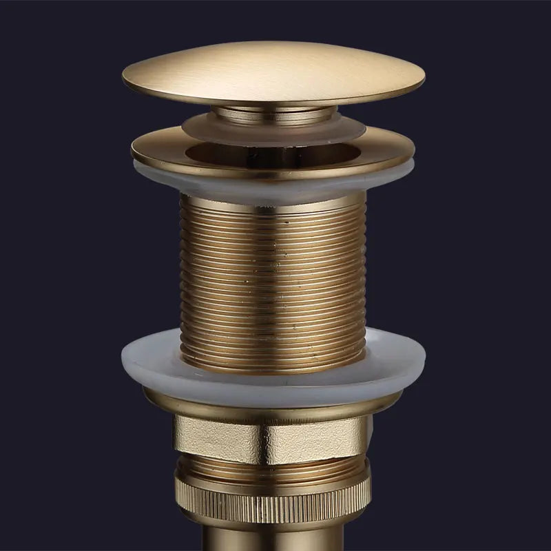 Afralia™ Brushed Gold Vessel Sink Pop-Up Drain Assembly Kit