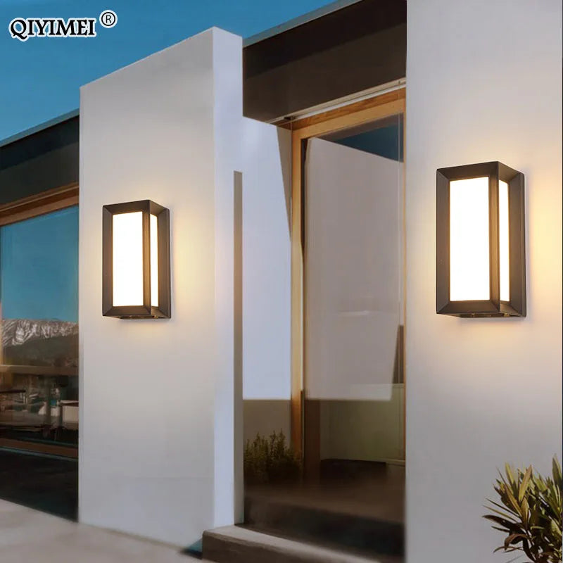 Afralia™ Outdoor LED Wall Lights for Courtyard Patio Garden Front Door, Waterproof & Modern Design