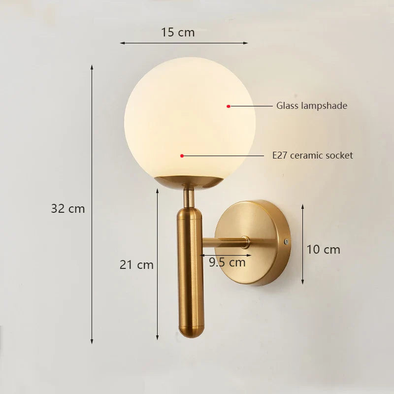 Afralia™ Scandinavian Light Luxury Wall Lamp for Living Room Bedroom