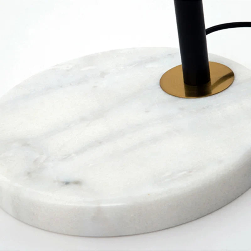 Afralia™ Modern LED Standing Glass Lamp for Living Room, Bedroom, Study - Black Gold White Metal Marble Floor Lights