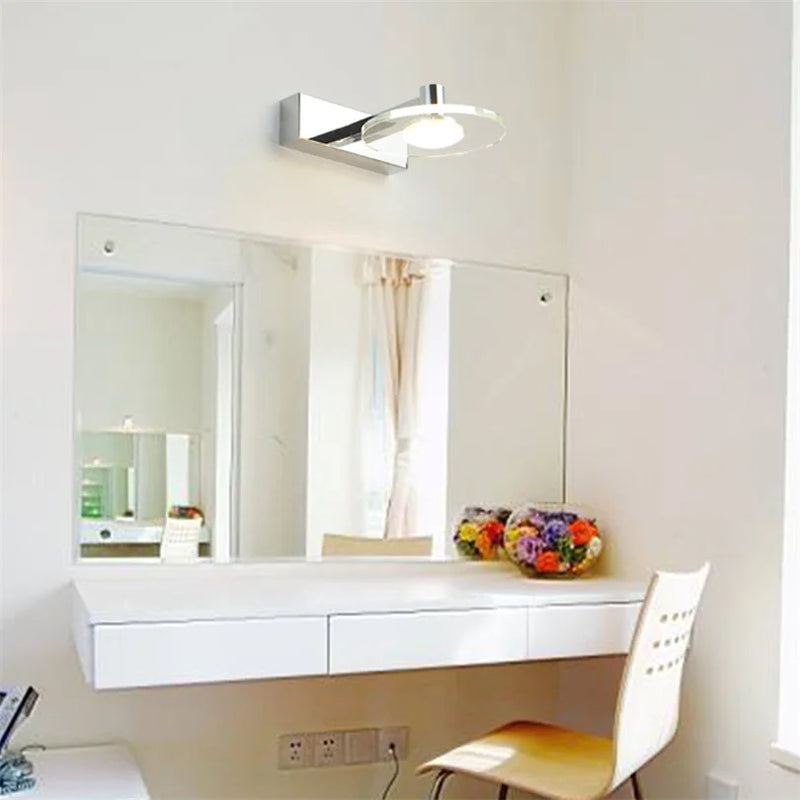 Afralia™ Crystal LED Vanity Mirror Light for Bathroom and Makeup Table