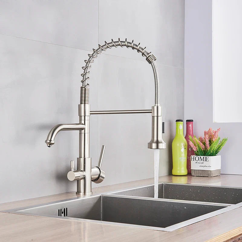 Afralia™ Dual Mode Water Filter Kitchen Faucet with 360 Rotation and Hot Cold Mixer